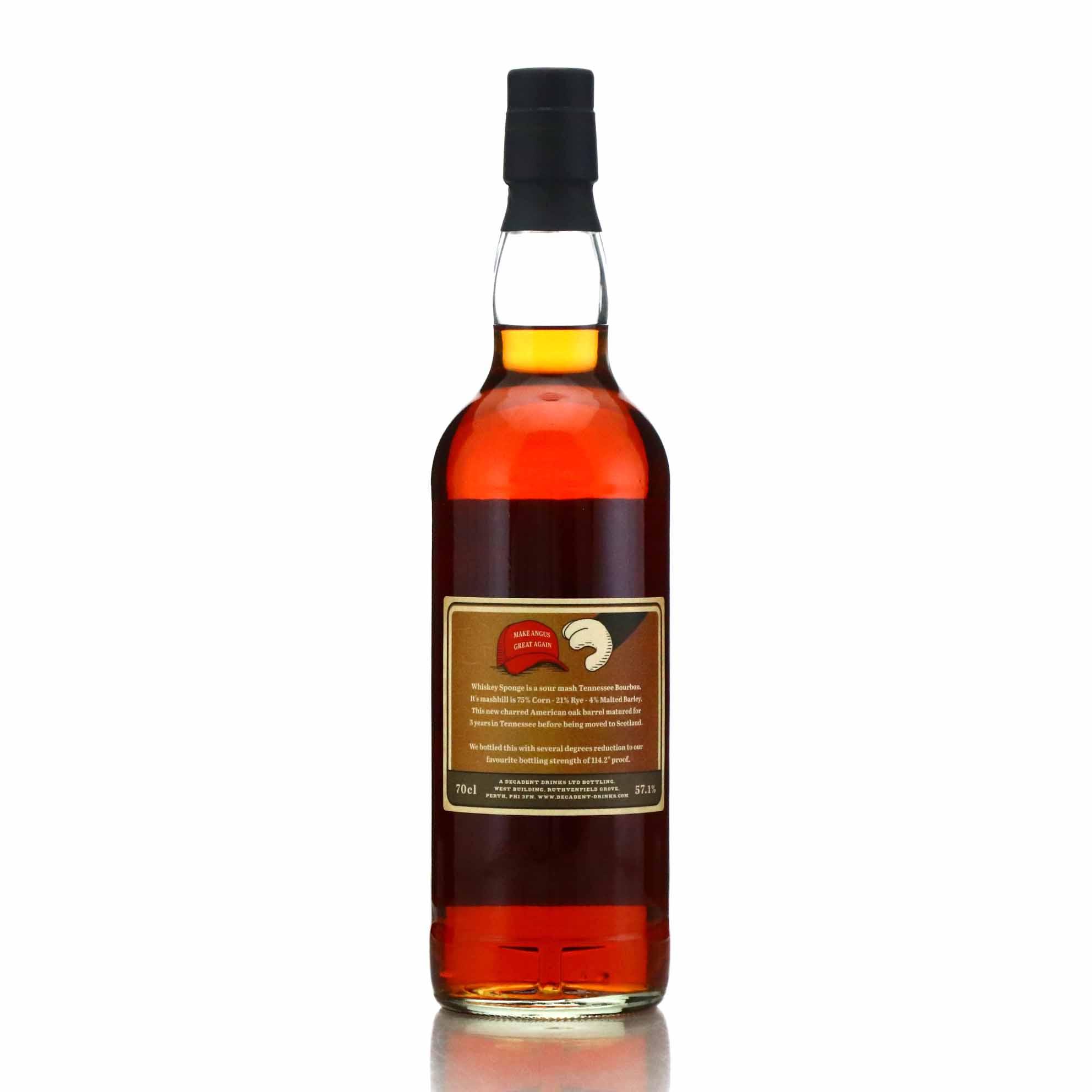 Whiskey Sponge Tennessee Sour Mash Bourbon 8 years old Whiskey Sponge Tennessee Sour Mash Bourbon 8 years old